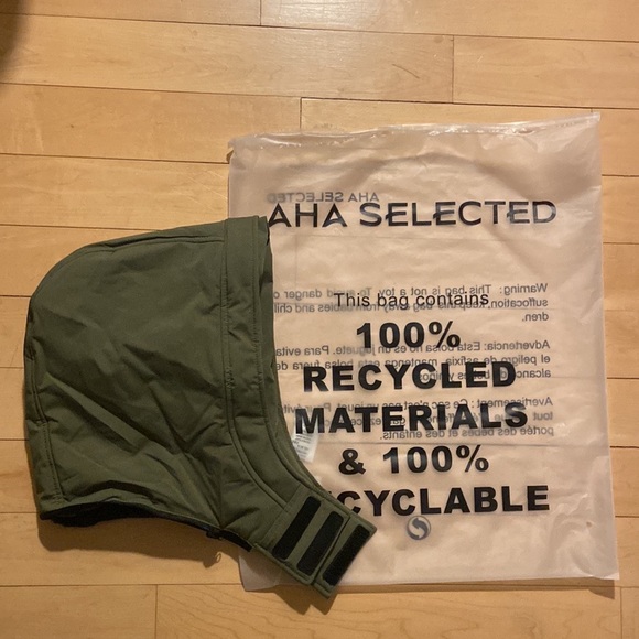 Men’s Windproof Collar Down Parka w/ Removable Hood  - Military Green (Size LG) - Picture 3 of 7